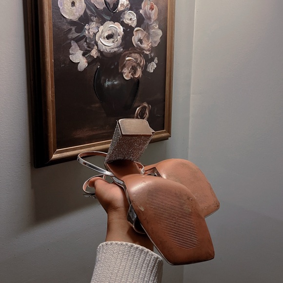 SOLD | HOST PICK 🎉🥳🍾Silver Rhinestone Heels 🪩 - Picture 3 of 6